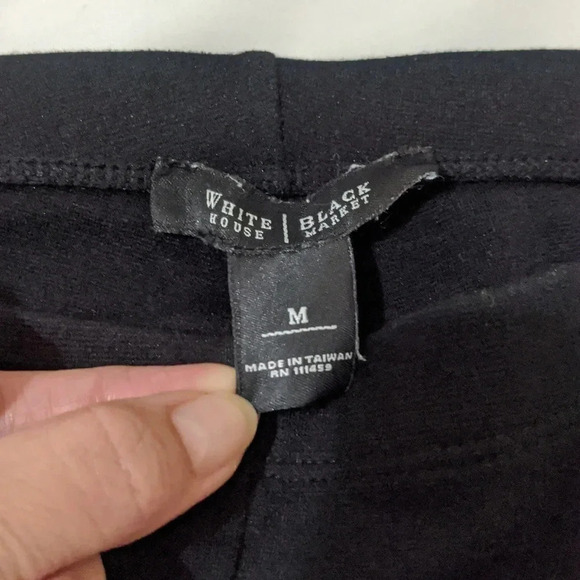 WHBM Stretch Ankle Side Slit Leggings, Color Black Size M - Picture 11 of 12